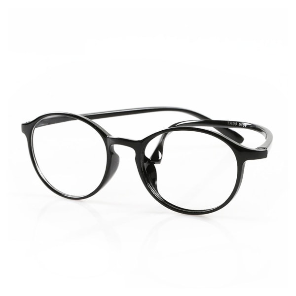 Sort oval læseglasstyrke 3,0 briller sort