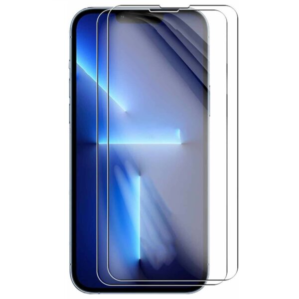 2-pak iPhone 15 Pro Max Screen Protector HD tempereret glas gennemsigtig