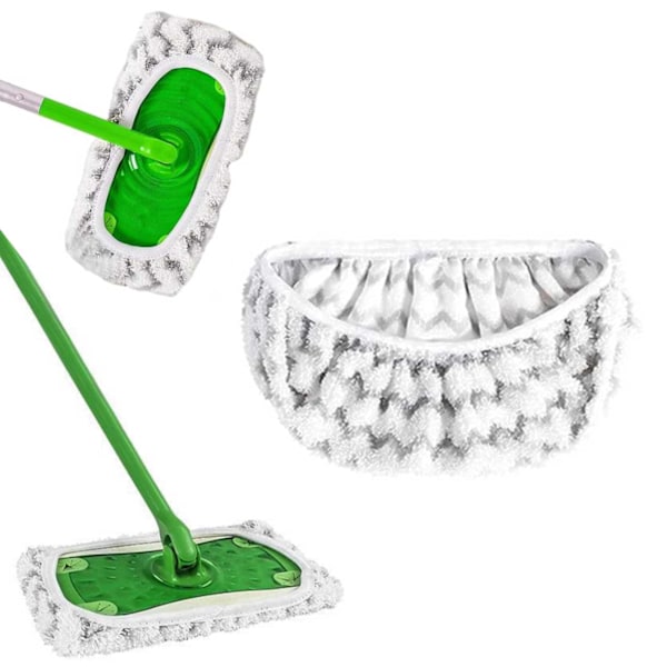 Återanvändningsbar Premium Swiffer Mikrofiberduk Grå/Vit 25,4x11,5cm vit