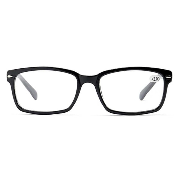 Smala Svarta Läsglasögon Styrka 2.0 Glasögon svart