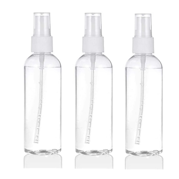 3st Refill Flaska Påfyllning Spray 100ml - Resekit - Parfymrefill transparent