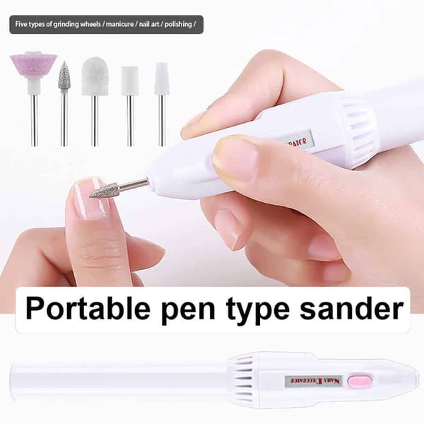 Elektrisk neglefil med 5 bit hvid