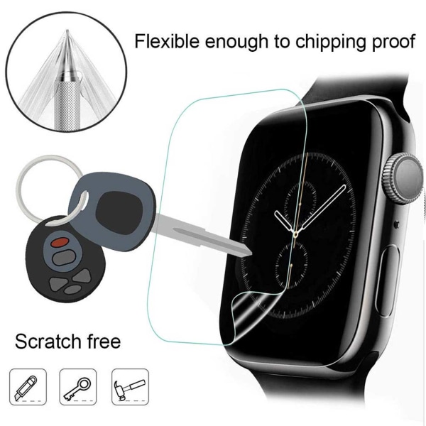 2-Pack Apple Watch 1/2/3 38 mm Screen Protector Kattava läpinäkyvä