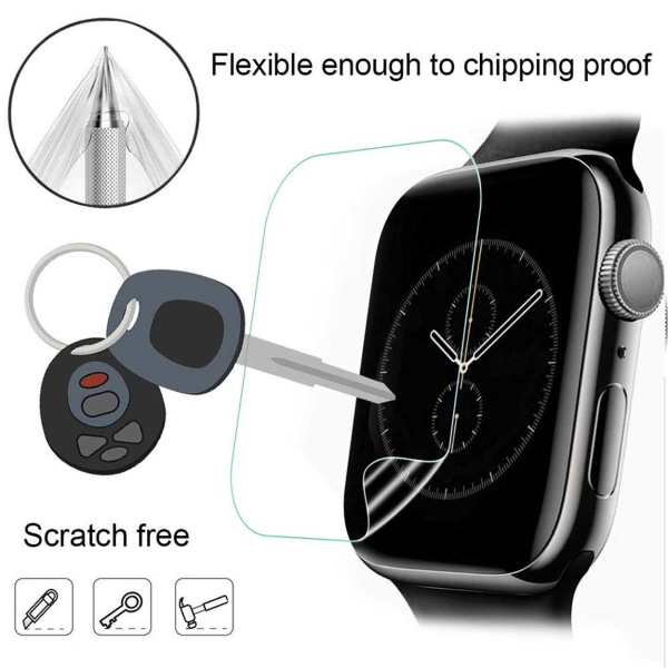 2-Pack Apple Watch 1/2/3 42 mm Screen Protector Kattava läpinäkyvä