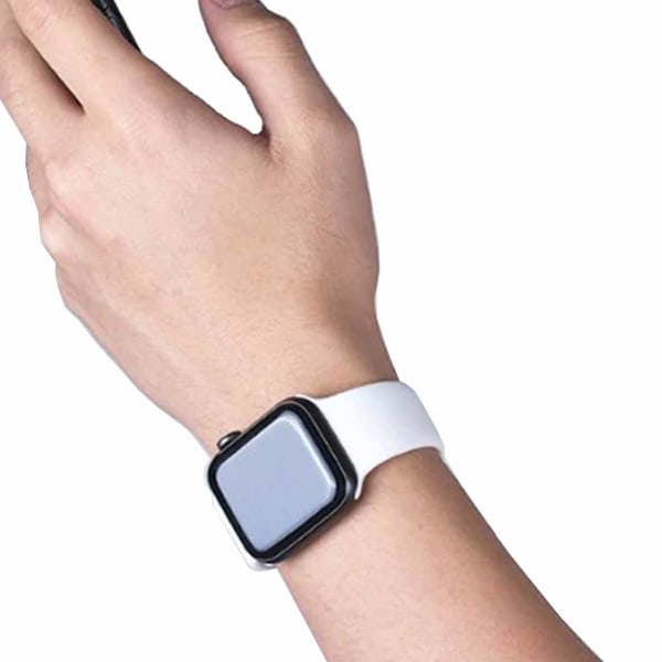 Apple Watch 42/44/45/49 1-8/SE/Ultra Silikonarmband Silikon Vit vit