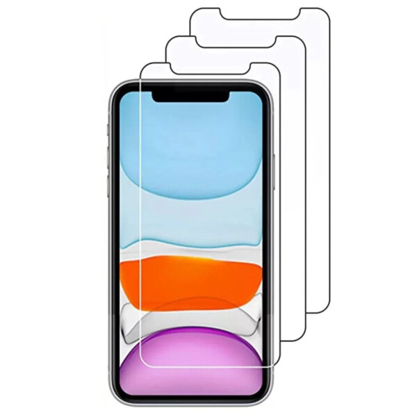 3-Pack iPhone XS HD Skärmskydd Härdat Glas transparent