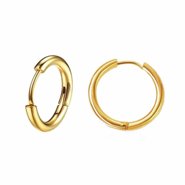 Örhänge Näsring Piercingsmycke Ring Metall Guld - 12mm guld