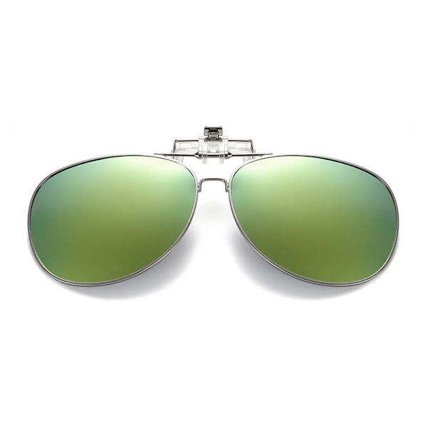 Flip Up Polarized Pilot Clip-On solbriller metall gull gull