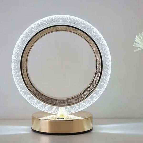 Langaton pöytälamppu Crystal Touch LED RGB kulta