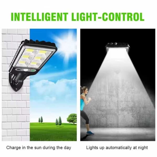2-Pack Solcellslampa med Rörelsevakt - Vägg LED Utomhuslampa Rörelsesensor svart