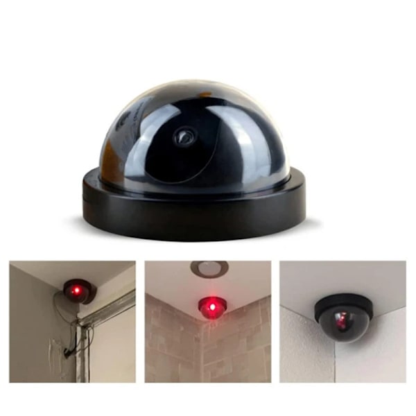 Kameraattrapp med LED | Dummy Övervakningskamera Svart