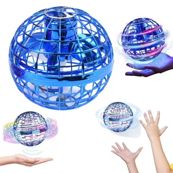 Kelluva pallolelu Boomrang Flying Ball Orb Outdoor Play sininen