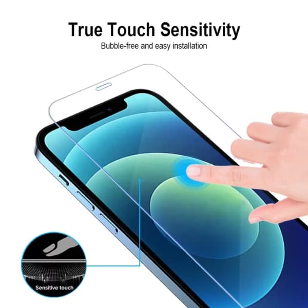 3-Pack iPhone 12 Pro Hærdet Glas Full Coverage HD Skærmbeskytter gennemsigtig