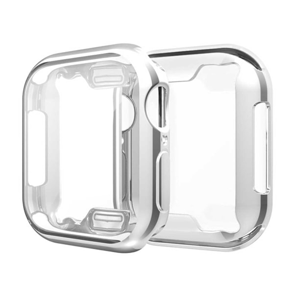 Apple Watch 7 45mm Shell Case Screen Protection Silver sølv