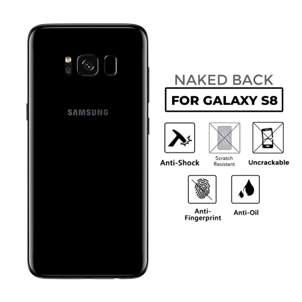 Samsung Galaxy S8 Genomskinlig Skin Skyddsplast Baksida transparent
