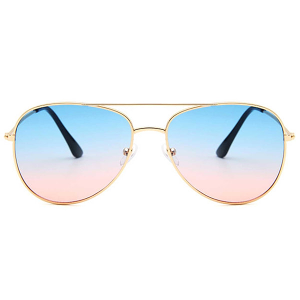 Solbriller Pilot Lady Gold Blue Tinted + Senile String gull