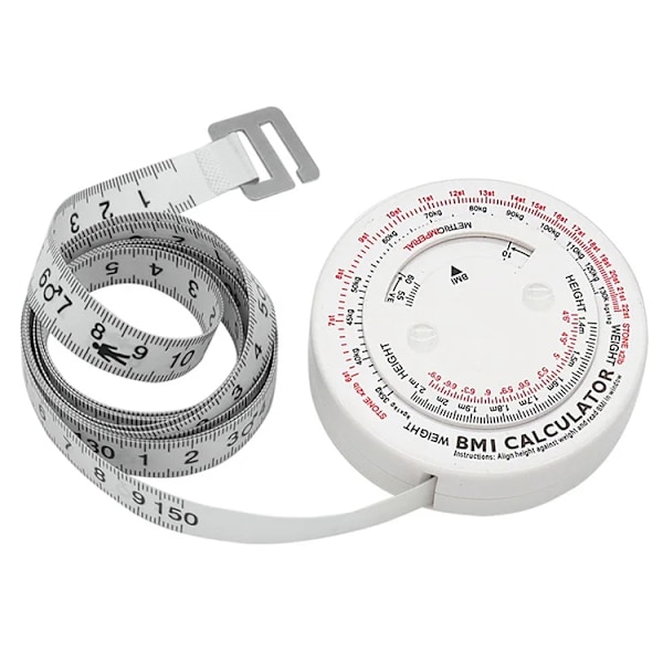 BMI Måttband Kalkylator vit