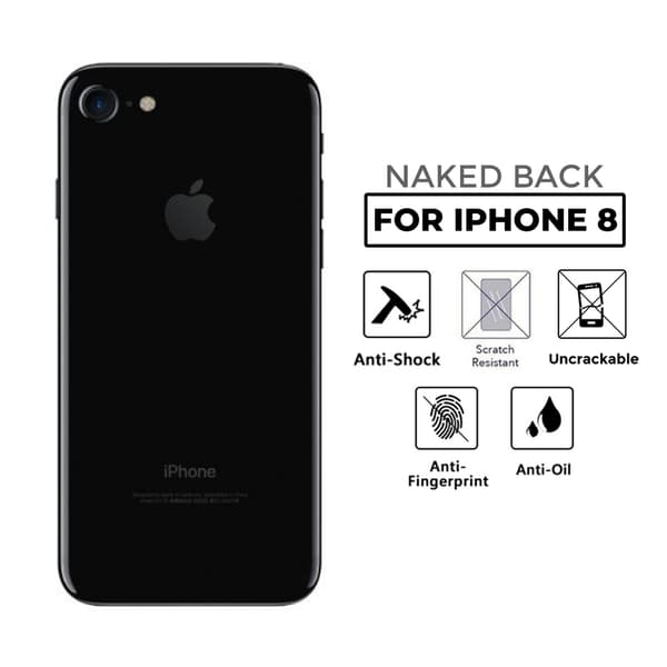 iPhone 8 Genomskinlig Skin Skyddsplast Baksida transparent