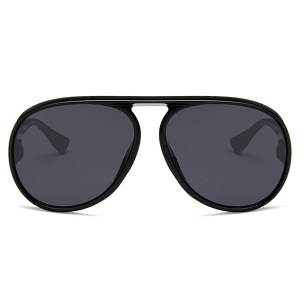 Black Aviator Pilot Solbriller Dark Glass + Senile String svart