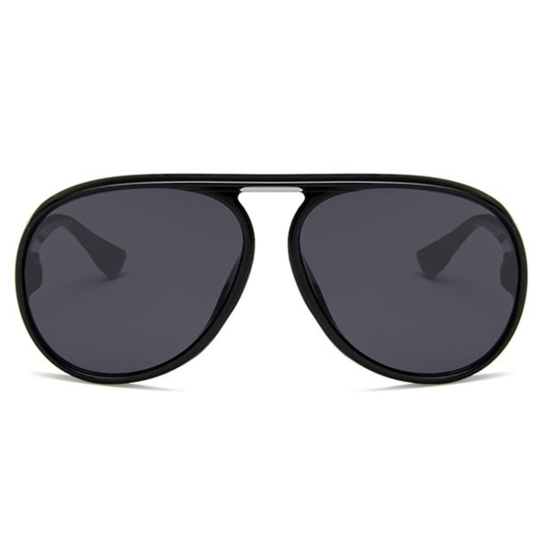 Svarta Aviator Pilot Solglasögon Mörkt Glas svart