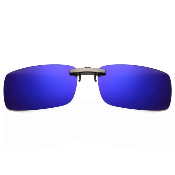 Clip-on Solglasögon Metall Blå Spegelglas 37x59mm blå