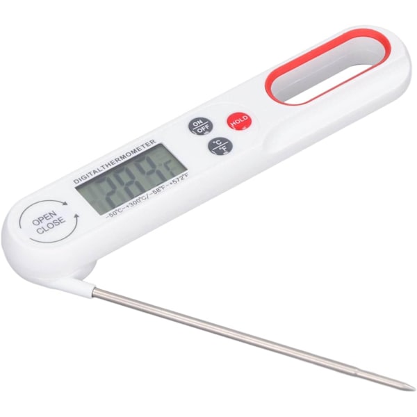 Digital Stektermometer | Vikbar | Omedelbar Läsning Vit vit