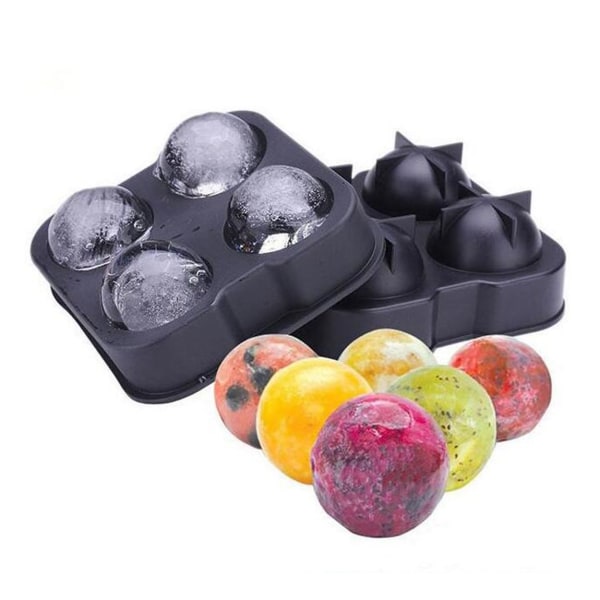 2-pack isform for isballer 4 runde isbiter isete plast svart