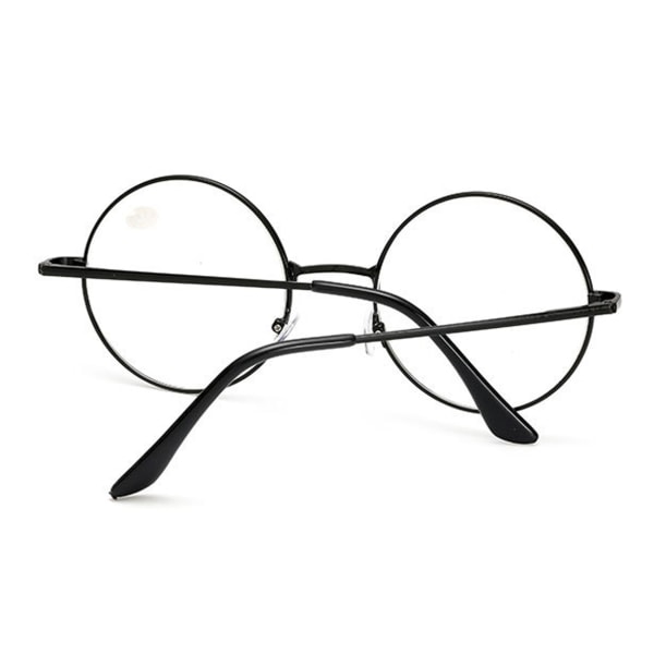 Retro runde læser briller sort styrke 1,0 briller sort
