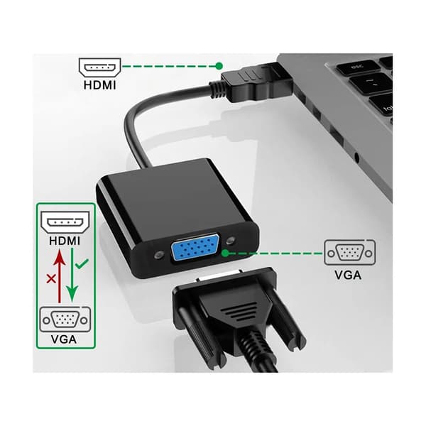 HDMI till VGA Adapter Svart Svart