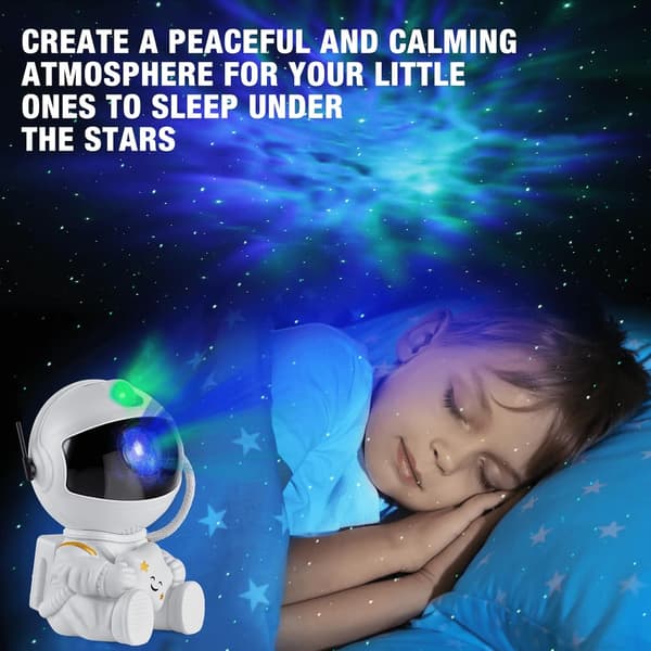Galakseprojektor | Astronaut Galaxylampe | Aurora Nattlampe