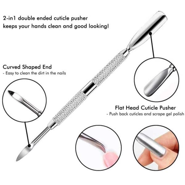 Cuttle Band Shit - Cuticle Saks og Cuticle Pusher sølv