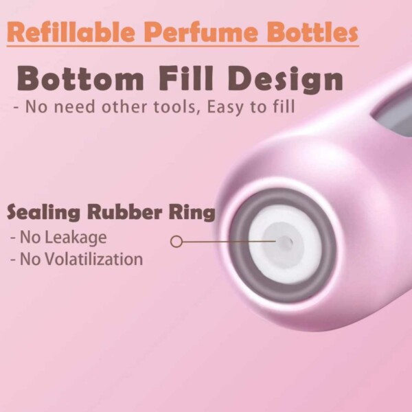 2-Pack Mini Refill Parfymflaska - Påfyllningsbar Resebehållare 5ml Silver silver