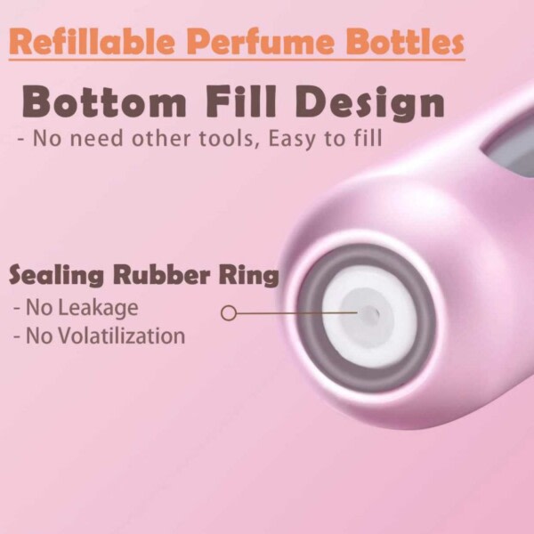 Mini Refill Parfymflaska - Påfyllningsbar Resebehållare 5ml Silver silver