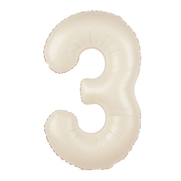 Folioilmapallo numero 4, kermanbeige, 100 cm beige