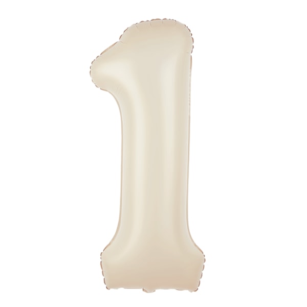 Folioilmapallo numero 2, kermanbeige, 100 cm beige