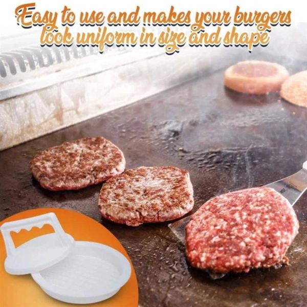 Hamburger Press for Perfect Burgers - Hamburger Form Patty Maker hvid