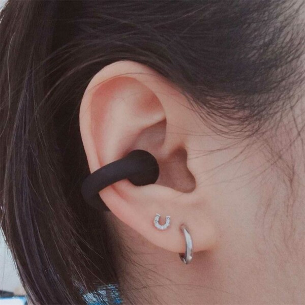 Clip On TWS Hörlurar Bluetooth 5.3 Träningshörlurar Vit vit