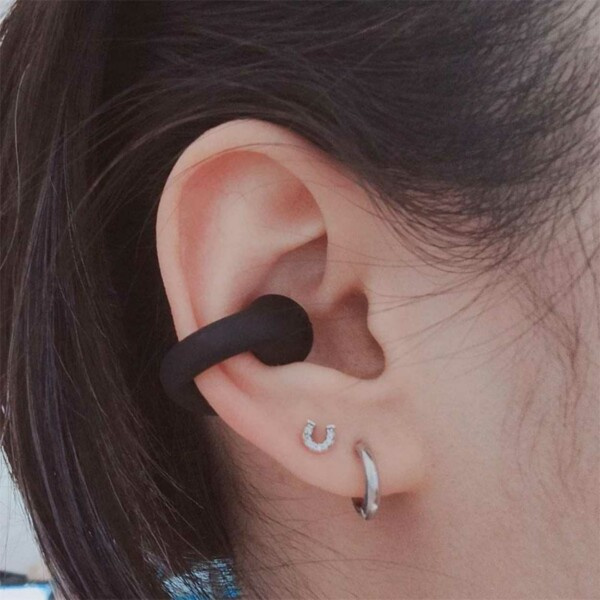 Øreklipp TWS Earklemmer Bluetooth 5.3 Trening Highspans White hvit