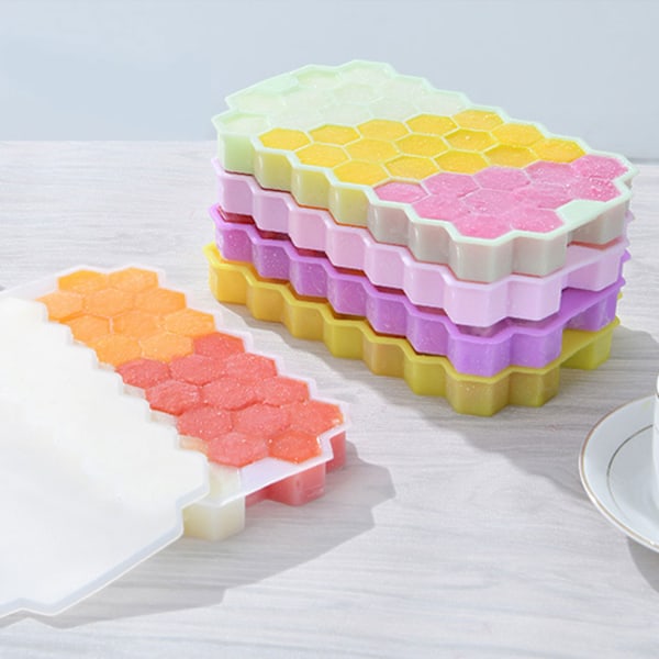 Isity af isterninger Hexagon Ice Cubes Silikone sort