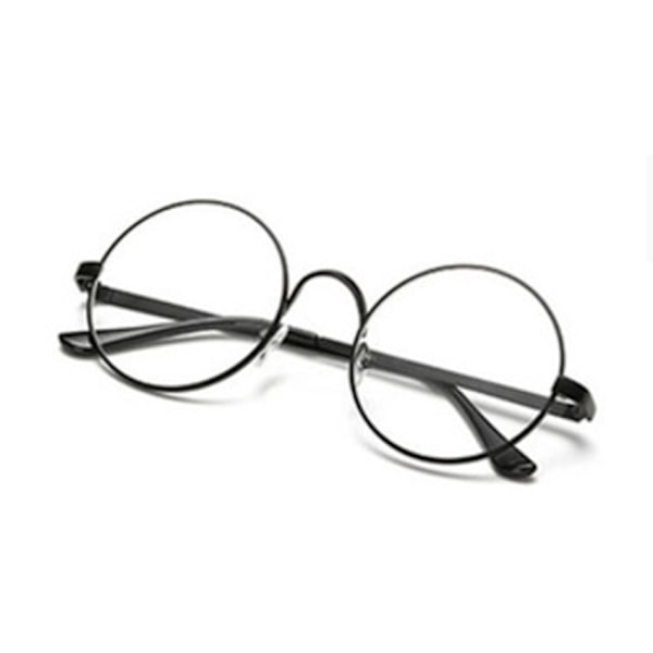 Retro Runda Läsglasögon Svart Styrka  1.0 Glasögon svart