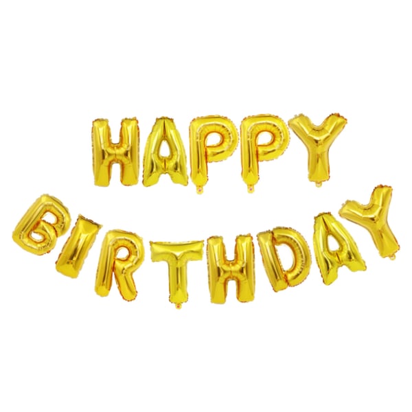 Tillykke med fødselsdagen balloner fest fødselsdag Kalas guld guld