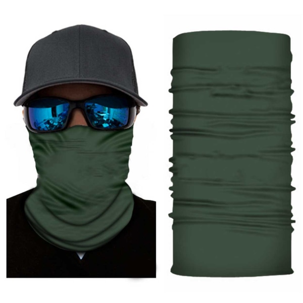 Multifunktionell Scarf Halsduk Ansiktsmask Bandana Grön grön