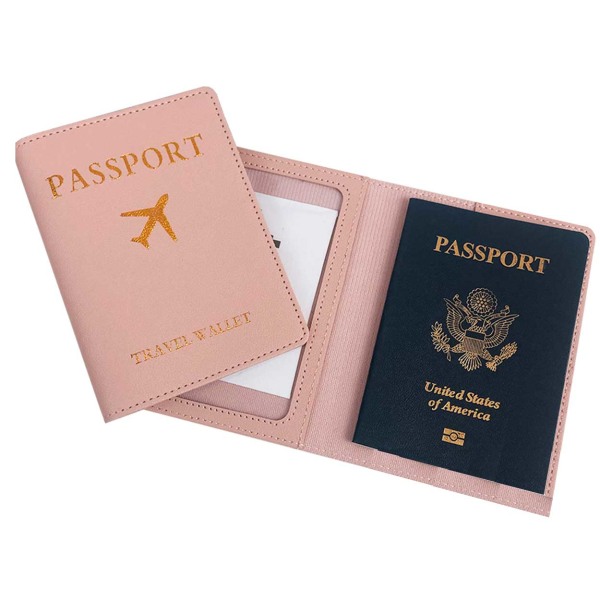 Pas case passpan kunstig læder lyserød pink