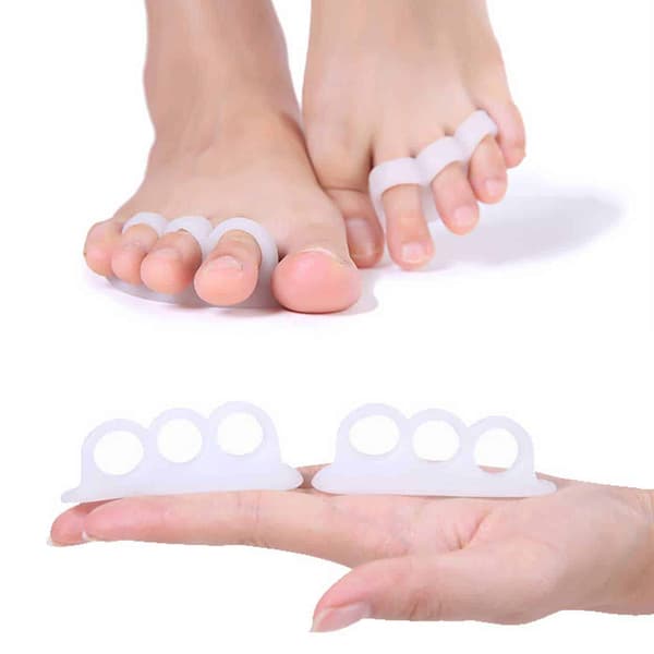 2 -Pack Toe Separators - Hallux Valgus hvid