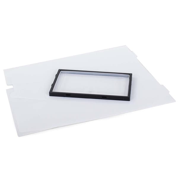 3-Pack transparente skooppbevaringsbokser gjennomsiktig