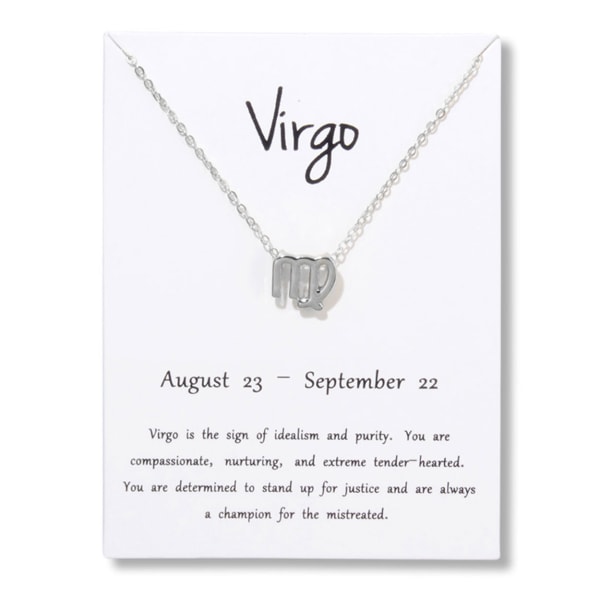 Gåvohalsband Stjärntecken Jungfrun Virgo Halsband silver