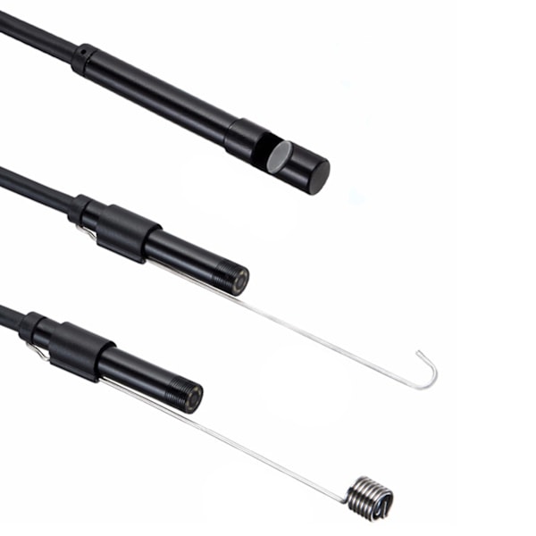 USB Endoscope Inspection kamera med LED 5m sort