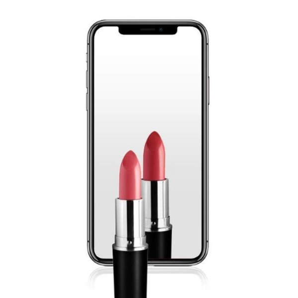 iPhone X Heltäckande Spegel Mirror HD Skärmskydd silver