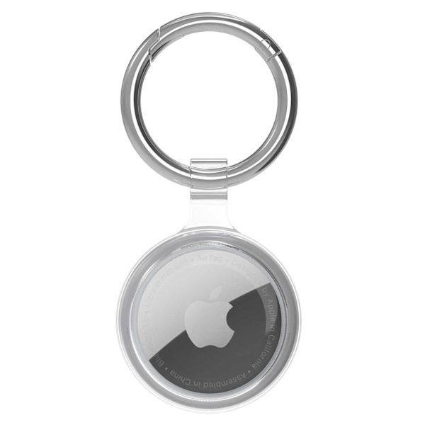 2-Pack Genomskinligt Apple Airtag Fodral 360 Heltäckande transparent