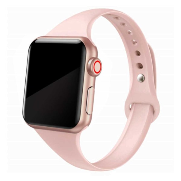 Smalt Apple Watch Silikonin rannekoru 42/44/45 beige vaaleanpunainen vaaleanpunainen